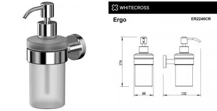 Дозатор для мыла «Whitecross» Ergo ER2240CR на стену хром