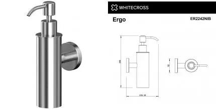 Дозатор для мыла «Whitecross» Ergo ER2242NIB на стену брашированный никель