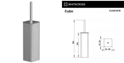 Ёршик для унитаза «Whitecross» Cubo CU2474CR напольный хром