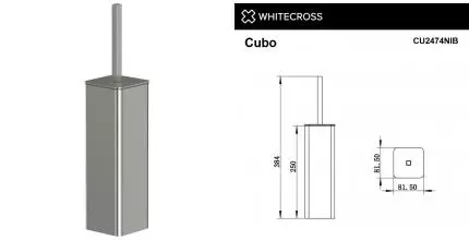 Ёршик для унитаза «Whitecross» Cubo CU2474NIB напольный брашированный никель
