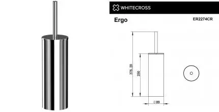 Ёршик для унитаза «Whitecross» Ergo ER2274CR напольный хром