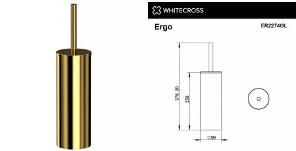 Ёршик для унитаза «Whitecross» Ergo ER2274GL напольный золото Ёршик для унитаза «Whitecross» Ergo ER2274GL напольный золото