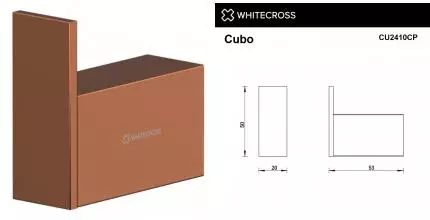 Крючок «Whitecross» Cubo CU2410CP на стену медь