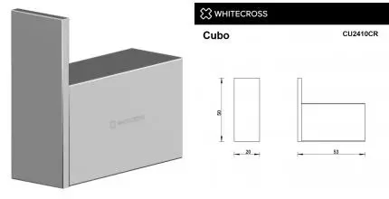 Крючок «Whitecross» Cubo CU2410CR на стену хром