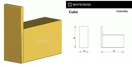 Крючок «Whitecross» Cubo CU2410GL на стену золото Крючок «Whitecross» Cubo CU2410GL на стену золото
