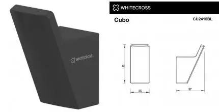 Крючок «Whitecross» Cubo CU2415BL на стену чёрный матовый