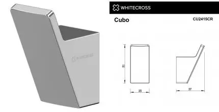 Крючок «Whitecross» Cubo CU2415CR на стену хром