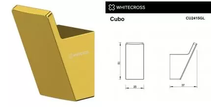 Крючок «Whitecross» Cubo CU2415GL на стену золото Крючок «Whitecross» Cubo CU2415GL на стену золото