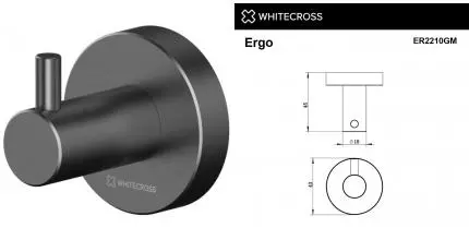 Крючок «Whitecross» Ergo ER2210GM на стену оружейная сталь