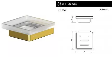 Мыльница «Whitecross» Cubo CU2420GL на стену золото Мыльница «Whitecross» Cubo CU2420GL на стену золото
