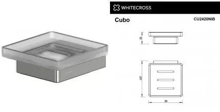 Мыльница «Whitecross» Cubo CU2420NIB на стену брашированный никель