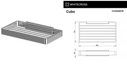 Мыльница «Whitecross» Cubo CU2424CR на стену хром