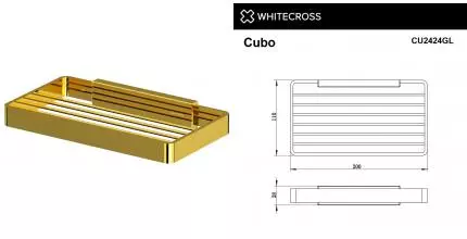 Мыльница «Whitecross» Cubo CU2424GL на стену золото Мыльница «Whitecross» Cubo CU2424GL на стену золото