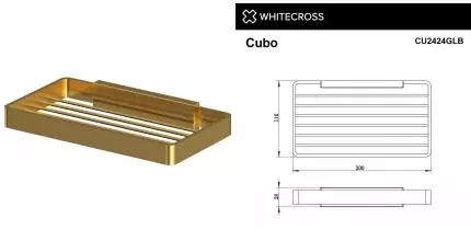 Мыльница «Whitecross» Cubo CU2424GLB на стену брашированное золото Мыльница «Whitecross» Cubo CU2424GLB на стену брашированное золото