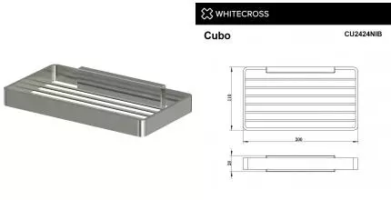Мыльница «Whitecross» Cubo CU2424NIB на стену брашированный никель