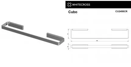 Полотенцедержатель «Whitecross» Cubo CU2450CR на стену хром