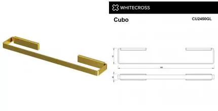 Полотенцедержатель «Whitecross» Cubo CU2450GL на стену золото