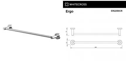 Полотенцедержатель «Whitecross» Ergo ER2250CR на стену хром