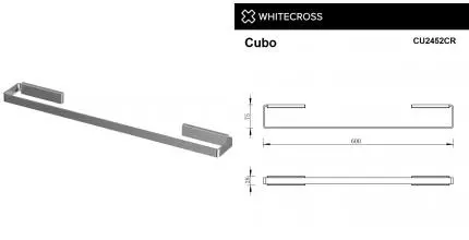 Полотенцедержатель «Whitecross» Cubo CU2452CR на стену хром Полотенцедержатель «Whitecross» Cubo CU2452CR на стену хром