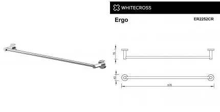 Полотенцедержатель «Whitecross» Ergo ER2252CR на стену хром