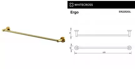 Полотенцедержатель «Whitecross» Ergo ER2252GL на стену золото