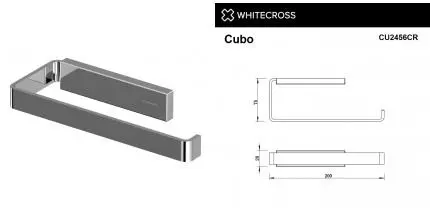 Полотенцедержатель «Whitecross» Cubo CU2456CR на стену хром