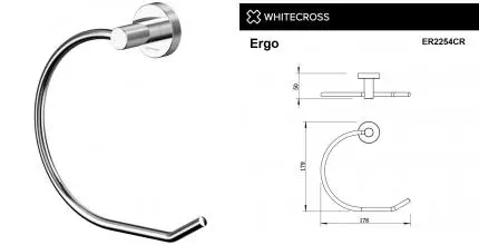 Полотенцедержатель «Whitecross» Ergo ER2254CR на стену хром