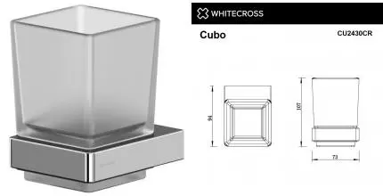Стакан для зубных щёток «Whitecross» Cubo CU2430CR на стену хром
