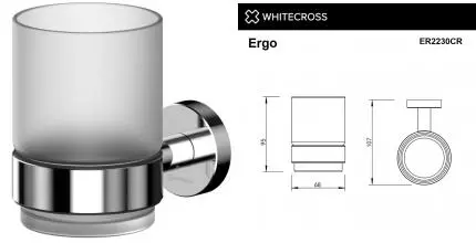 Стакан для зубных щёток «Whitecross» Ergo ER2230CR на стену хром