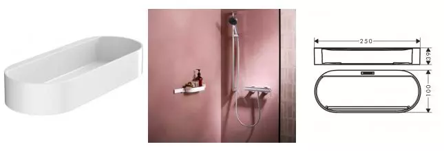 Контейнер для ванны «Hansgrohe» WallStoris 27913700 на рейлинг белый матовый Контейнер для ванны «Hansgrohe» WallStoris 27913700 на рейлинг белый матовый