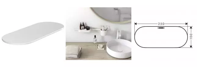 Крышка «Hansgrohe» WallStoris 27925700 белая матовая Крышка «Hansgrohe» WallStoris 27925700 белая матовая