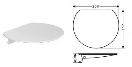Полка «Hansgrohe» WallStoris 27915700 на рейлинг белая матовая Полка «Hansgrohe» WallStoris 27915700 на рейлинг белая матовая