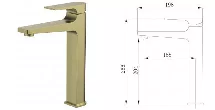 Смеситель для раковины «Grossman» Classic 520.K35.04.320 золото сатиновое Смеситель для раковины «Grossman» Classic 520.K35.04.320 золото сатиновое