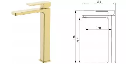 Смеситель для раковины «Grossman» Style 520.K35.05.320 золото сатиновое Смеситель для раковины «Grossman» Style 520.K35.05.320 золото сатиновое