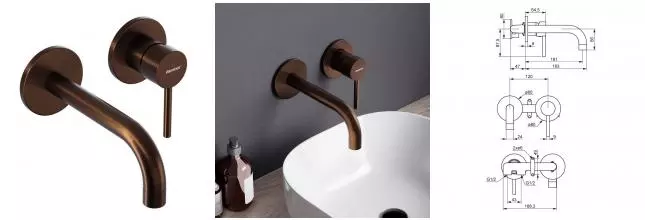 Смеситель для раковины «Damixa» Scandinavian Pure 360260500 розовое золото