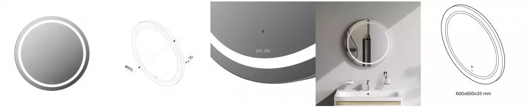 Зеркало «Am.Pm» X-Joy D60 с контурной LED-подсветкой с подсветкой