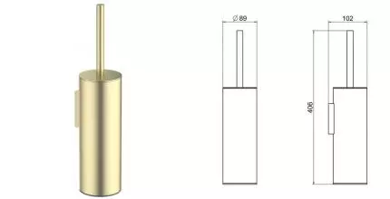 Ёршик для унитаза «Schein» Accessories 9364BG на стену матовое золото Ёршик для унитаза «Schein» Accessories 9364BG на стену матовое золото