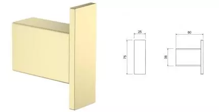 Крючок «Schein» Accessories 9311BG на стену матовое золото Крючок «Schein» Accessories 9311BG на стену матовое золото