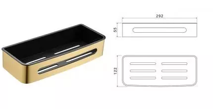 Полка в ванну «Schein» Accessories 9327BG на стену матовое золото Полка в ванну «Schein» Accessories 9327BG на стену матовое золото