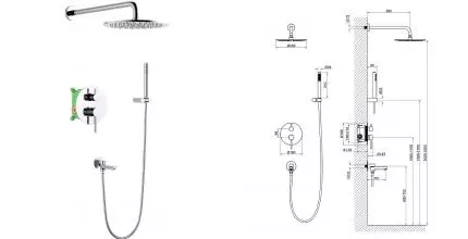 Душевая система «Timo» Saona SX-2379/00SM хром Душевая система «Timo» Saona SX-2379/00SM хром