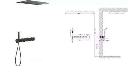 Душевая система «Timo» Petruma SX-5229/03SM с термостатом чёрная матовая Душевая система «Timo» Petruma SX-5229/03SM с термостатом чёрная матовая