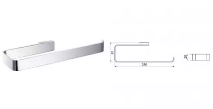 Полотенцедержатель «Timo» Selene 10057/00 на стену хром