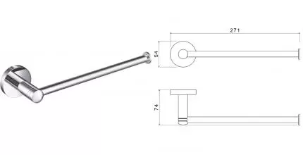 Полотенцедержатель «Timo» Saona 13051/00 на стену хром