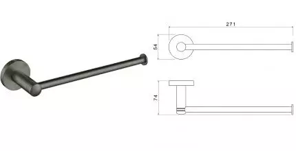 Полотенцедержатель «Timo» Saona 13051/18 на стену чёрное золото