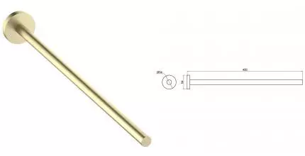 Полотенцедержатель «Timo» Saona 13052/17 на стену матовое золото