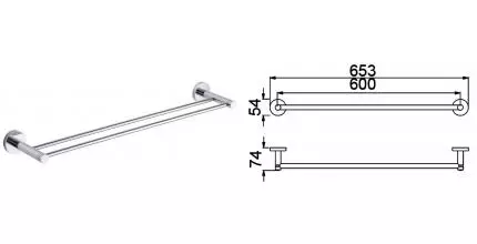Полотенцедержатель «Timo» Saona 13056/00 на стену хром