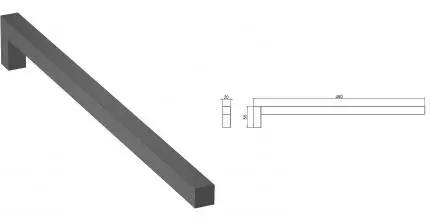 Полотенцедержатель «Timo» Selene 14051/03 на стену чёрный матовый