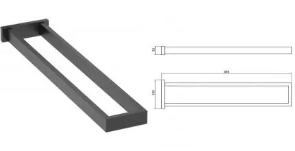 Полотенцедержатель «Timo» Selene 14052/03 на стену чёрный матовый