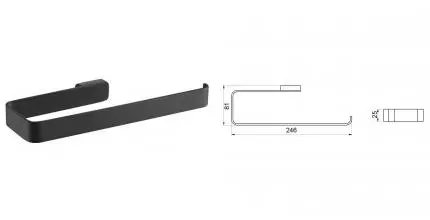 Полотенцедержатель «Timo» Selene 14057/03 на стену чёрный матовый
