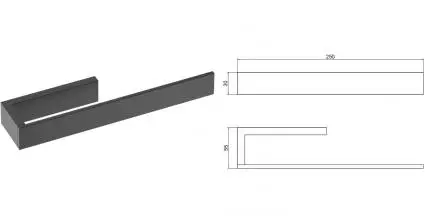 Полотенцедержатель «Timo» Petruma 15250/03 на стену чёрный матовый Полотенцедержатель «Timo» Petruma 15250/03 на стену чёрный матовый